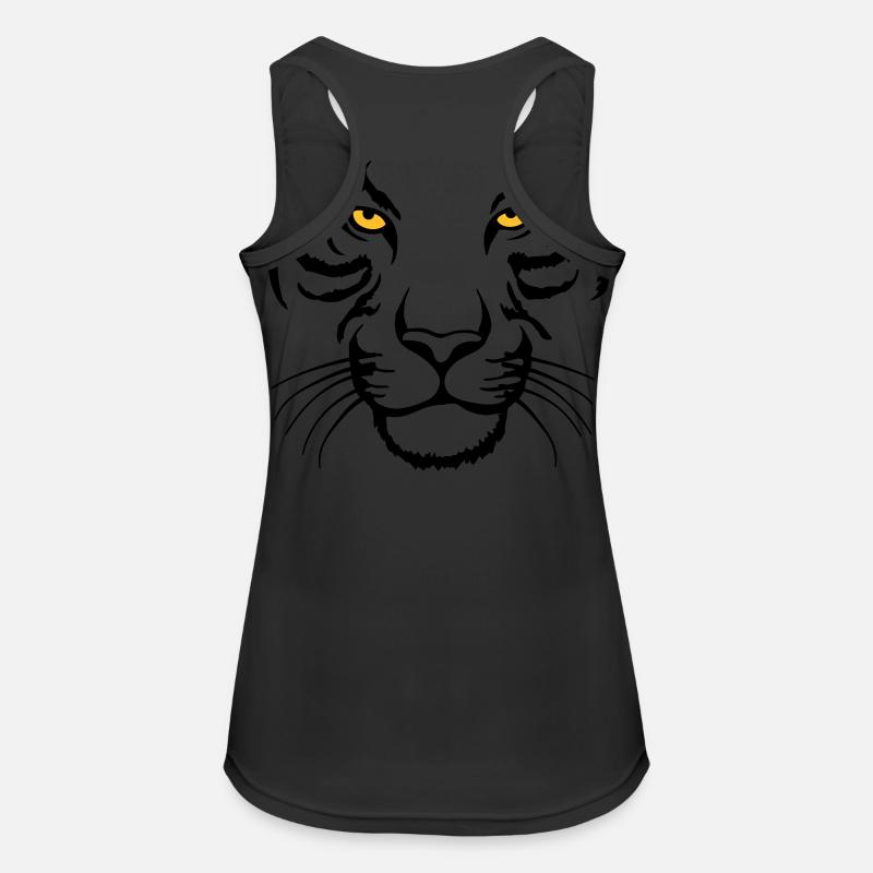 Tiger face - Women's Breathable Tank Top - black