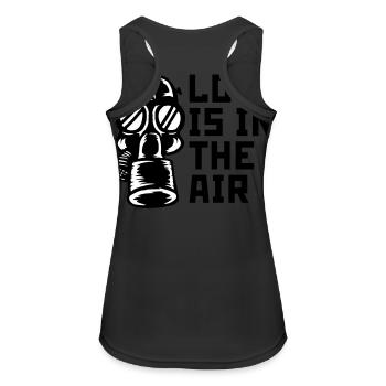 love in the air - Frauen Tank Top atmungsaktiv - Schwarz - Hinten - Zoe (177cm)