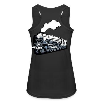dampflok chemin de fer locomotive offre la romance - Débardeur respirant Femme - noir - Dos - Zoe (177cm)