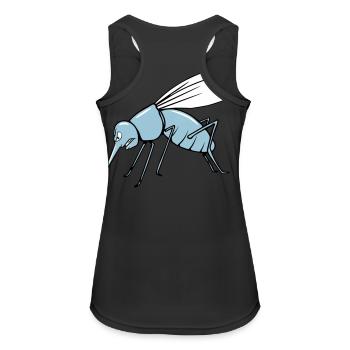 Mücke mosquito - Frauen Tank Top atmungsaktiv - Schwarz - Hinten - Zoe (177cm)