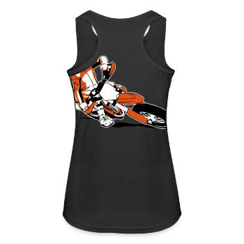 Supermoto Racing - Supermotard - Women's Breathable Tank Top - black - Back - Zoe (177cm)