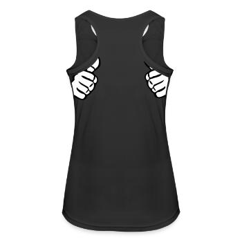 Two Thumbs Up - Women's Breathable Tank Top - black - Back - Zoe (177cm)