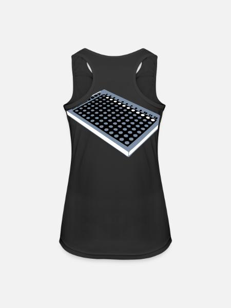 96 Well Plate / 96 perforated plate - Women's Breathable Tank Top - black