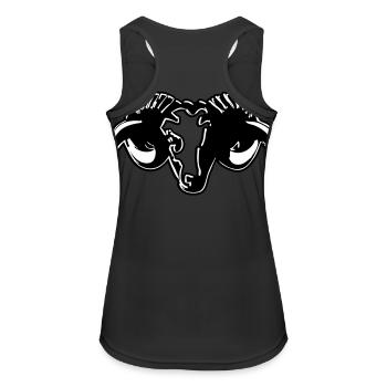 Widder horoskop stilisiert aries - Frauen Tank Top atmungsaktiv - Schwarz - Hinten - Zoe (177cm)