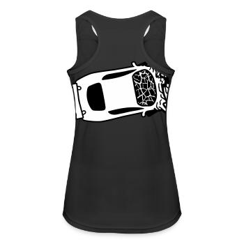 accident crash total damage crushed dents broken s - Women's Breathable Tank Top - black - Back - Zoe (177cm)