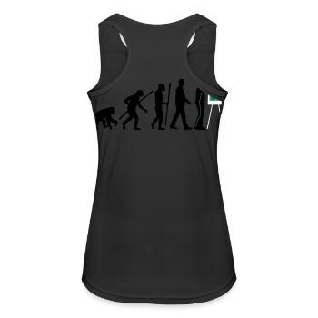 Evolution Trainer 12_2017 - Frauen Tank Top atmungsaktiv - Schwarz - Hinten - Zoe (177cm)