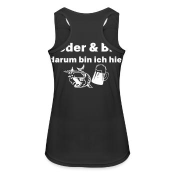 Des appâts et de la bière, c’est pour ça que je suis ici - Débardeur respirant Femme - noir - Dos - Zoe (177cm)