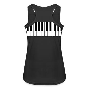 white piano piano - Women's Breathable Tank Top - black - Back - Zoe (177cm)