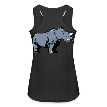 Rhino joint weed - Women's Breathable Tank Top - black - Back - Zoe (177cm)