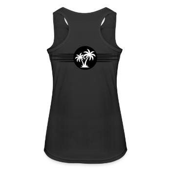 Palm Tree Symbol Island - Women's Breathable Tank Top - black - Back - Zoe (177cm)