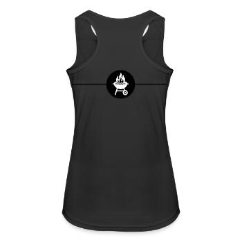 Symbole du gril Ligne de grillades - Débardeur respirant Femme - noir - Dos - Zoe (177cm)