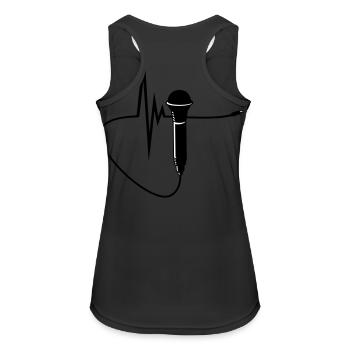 singing_pulse - Women's Breathable Tank Top - black - Back - Zoe (177cm)