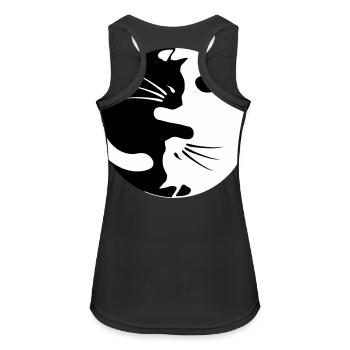 chat yin yang - Débardeur respirant Femme - noir - Dos - Zoe (177cm)