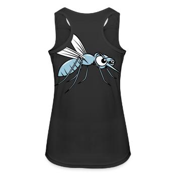 Mücke witzig - Frauen Tank Top atmungsaktiv - Schwarz - Hinten - Zoe (177cm)