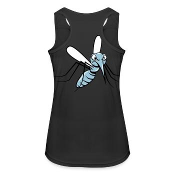 Mücke Mosquito insekt - Frauen Tank Top atmungsaktiv - Schwarz - Hinten - Zoe (177cm)