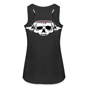 3 Friends Cup Skull - Women's Breathable Tank Top - black - Back - Zoe (177cm)