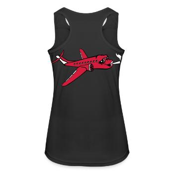 stupide mauvaises herbes drogues fumer ensemble po - Débardeur respirant Femme - noir - Dos - Zoe (177cm)