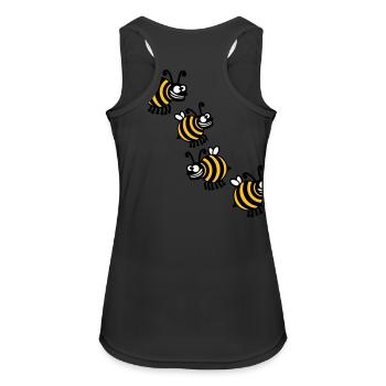 Thick crazy bees - Women's Breathable Tank Top - black - Back - Zoe (177cm)