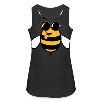 Abeille drôles douces drôles lunettes de soleil - Débardeur respirant Femme - noir - Dos - Zoe (177cm)