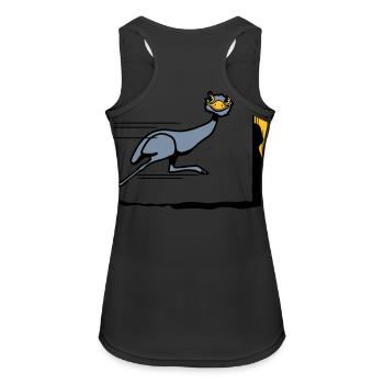 Lustig Emu Strauss rennen witzig comic Cool - Frauen Tank Top atmungsaktiv - Schwarz - Hinten - Zoe (177cm)