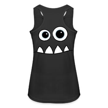 Monster Face - Frauen Tank Top atmungsaktiv - Schwarz - Hinten - Zoe (177cm)