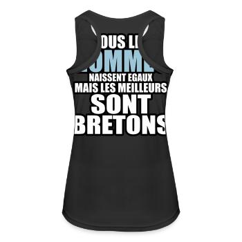 les meilleurs sont bretons - Débardeur respirant Femme - noir - Dos - Zoe (177cm)