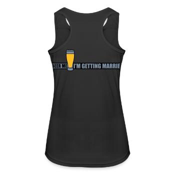 Beer Me Me marier - Débardeur respirant Femme - noir - Dos - Zoe (177cm)