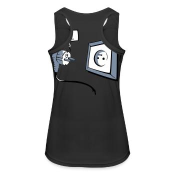 I love you - Débardeur respirant Femme - noir - Dos - Zoe (177cm)