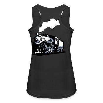 dampflok eisenbahn lokomotive romantik - Frauen Tank Top atmungsaktiv - Schwarz - Hinten - Zoe (177cm)