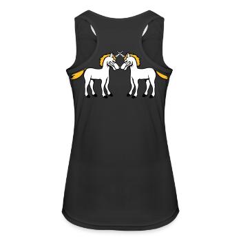 2 Unicorns Fight Evil Angry Attack Duel Team - Women's Breathable Tank Top - black - Back - Zoe (177cm)