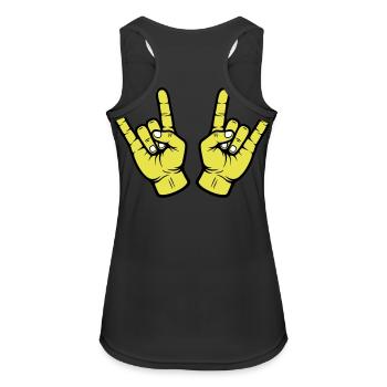 Party Hand Skirt Sign - Women's Breathable Tank Top - black - Back - Zoe (177cm)