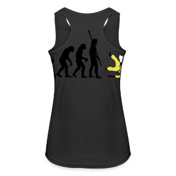evolution_judo_a_3c - Frauen Tank Top atmungsaktiv - Schwarz - Hinten - Zoe (177cm)
