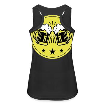 Beer Party Icon - Women's Breathable Tank Top - black - Back - Zoe (177cm)