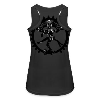 shiva zen india god of dance yoga zen - Frauen Tank Top atmungsaktiv - Schwarz - Hinten - Zoe (177cm)