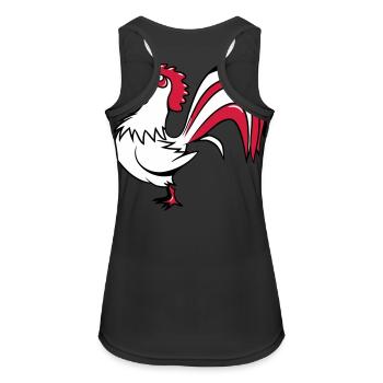 Cock crow bird - Women's Breathable Tank Top - black - Back - Zoe (177cm)