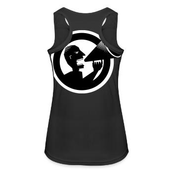 Der Schrei - Frauen Tank Top atmungsaktiv - Schwarz - Hinten - Zoe (177cm)