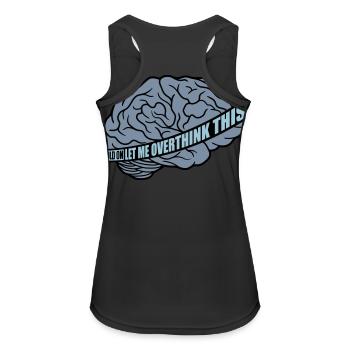 Let me overthink this - Women's Breathable Tank Top - black - Back - Zoe (177cm)