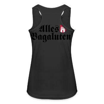 Hamburg-Alles-Bagaluten - Frauen Tank Top atmungsaktiv - Schwarz - Hinten - Zoe (177cm)
