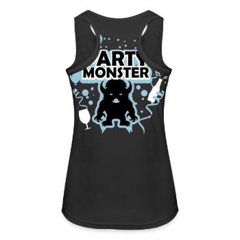 Party monster bleu clair - Débardeur respirant Femme - noir - Dos - Zoe (177cm)