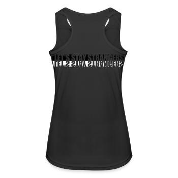 Citation Restons Strangers - Débardeur respirant Femme - noir - Dos - Zoe (177cm)