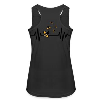 Biene - Frauen Tank Top atmungsaktiv - Schwarz - Hinten - Zoe (177cm)