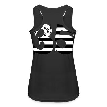 35 Britain Flag - Women's Breathable Tank Top - black - Back - Zoe (177cm)