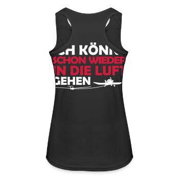 lustige Segelflieger Spruch Segelflugzeug Geschenk - Frauen Tank Top atmungsaktiv - Schwarz - Hinten - Zoe (177cm)