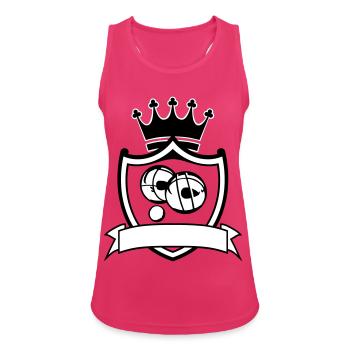Blason Roi pétanque sans texte - Débardeur respirant Femme - fuchsia - Devant - Zoe (177cm)