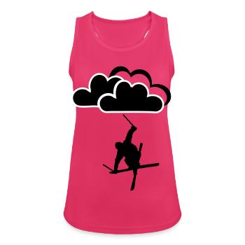 Freestyler mit Wolken - Frauen Tank Top atmungsaktiv - Fuchsia - Vorne - Zoe (177cm)