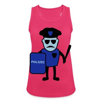 Policeman avec matraque - Débardeur respirant Femme - fuchsia - Devant - Zoe (177cm)