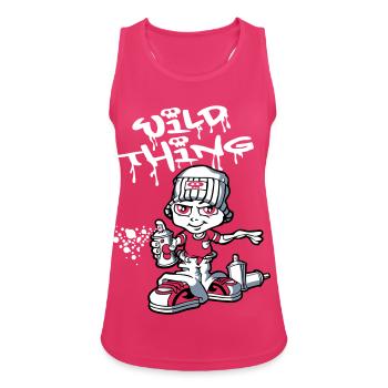 Junge Graffiti-flex - Frauen Tank Top atmungsaktiv - Fuchsia - Vorne - Zoe (177cm)