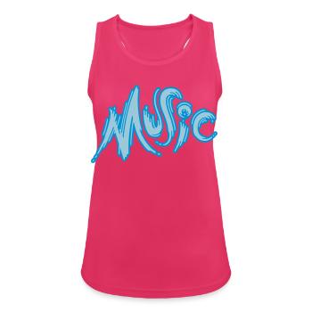 Music - Frauen Tank Top atmungsaktiv - Fuchsia - Vorne - Zoe (177cm)