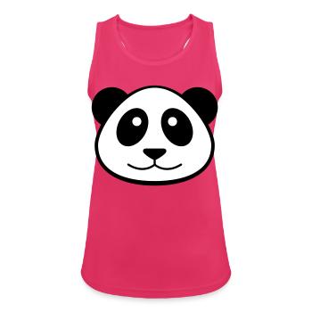 Panda Face - Frauen Tank Top atmungsaktiv - Fuchsia - Vorne - Zoe (177cm)