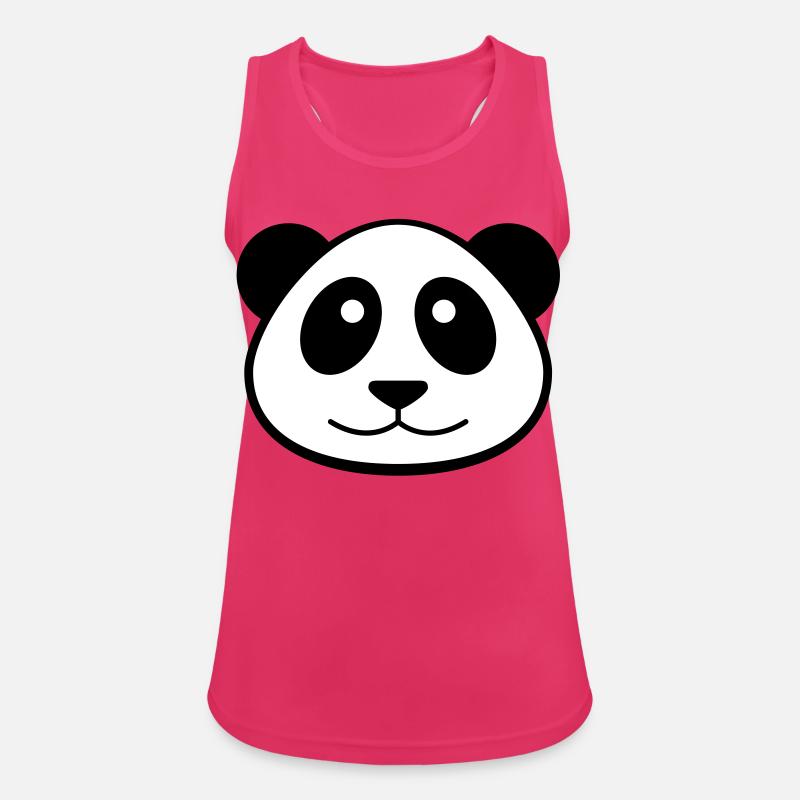 Panda Face - Women's Breathable Tank Top - fuchsia